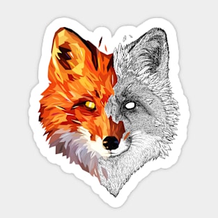 Fox GeoSketch Sticker